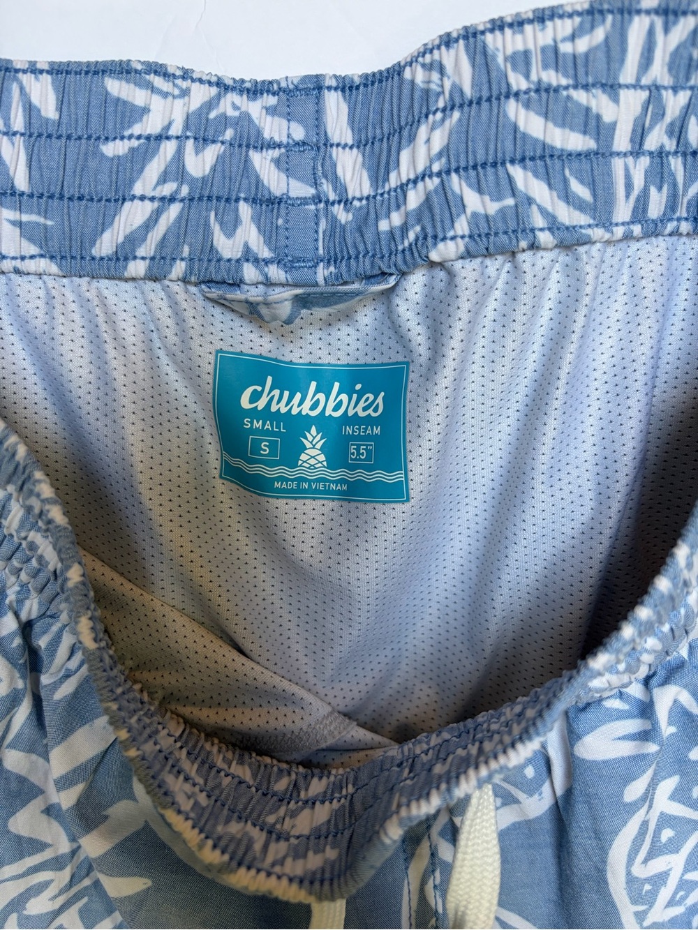Chubbies Pineapple Sketches Swim Trunks 5.5" Small Blue - Picture 4 of 8